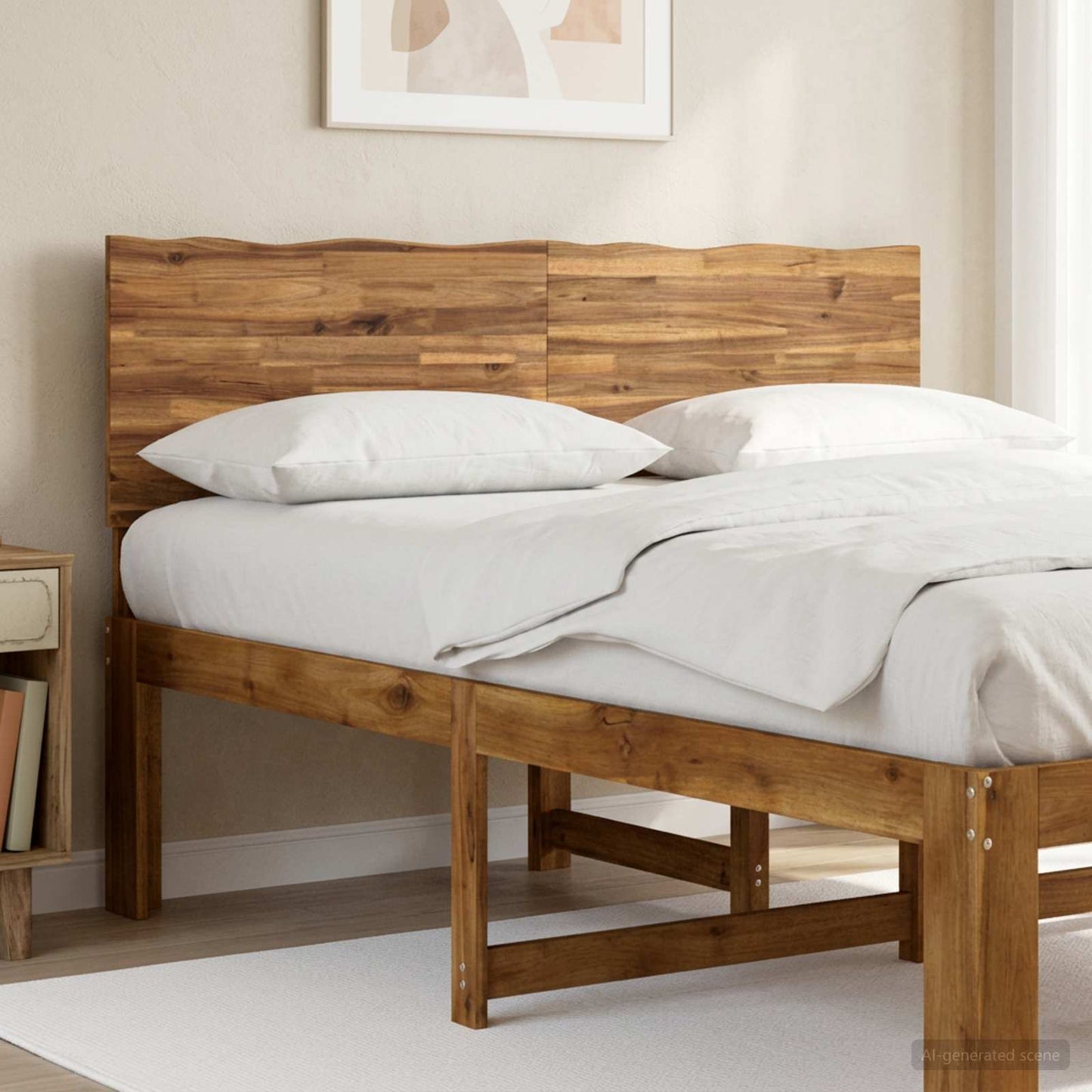 Kopfteil mit Live Edge ROSTOCK Natur 140 cm Massivholz Akazie