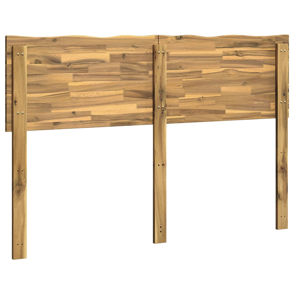 Kopfteil mit Live Edge ROSTOCK Weiß 135 cm Massivholz Akazie