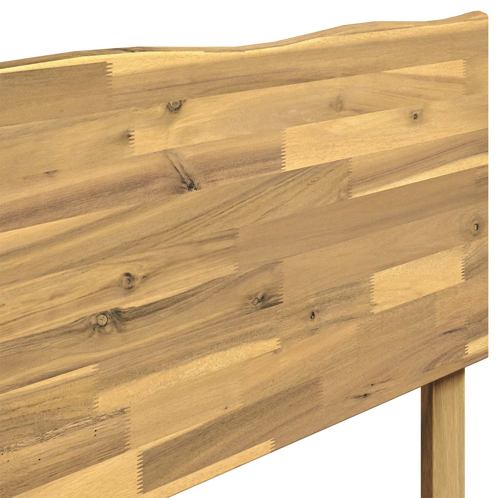Kopfteil mit Live Edge ROSTOCK Weiß 120 cm Massivholz Akazie