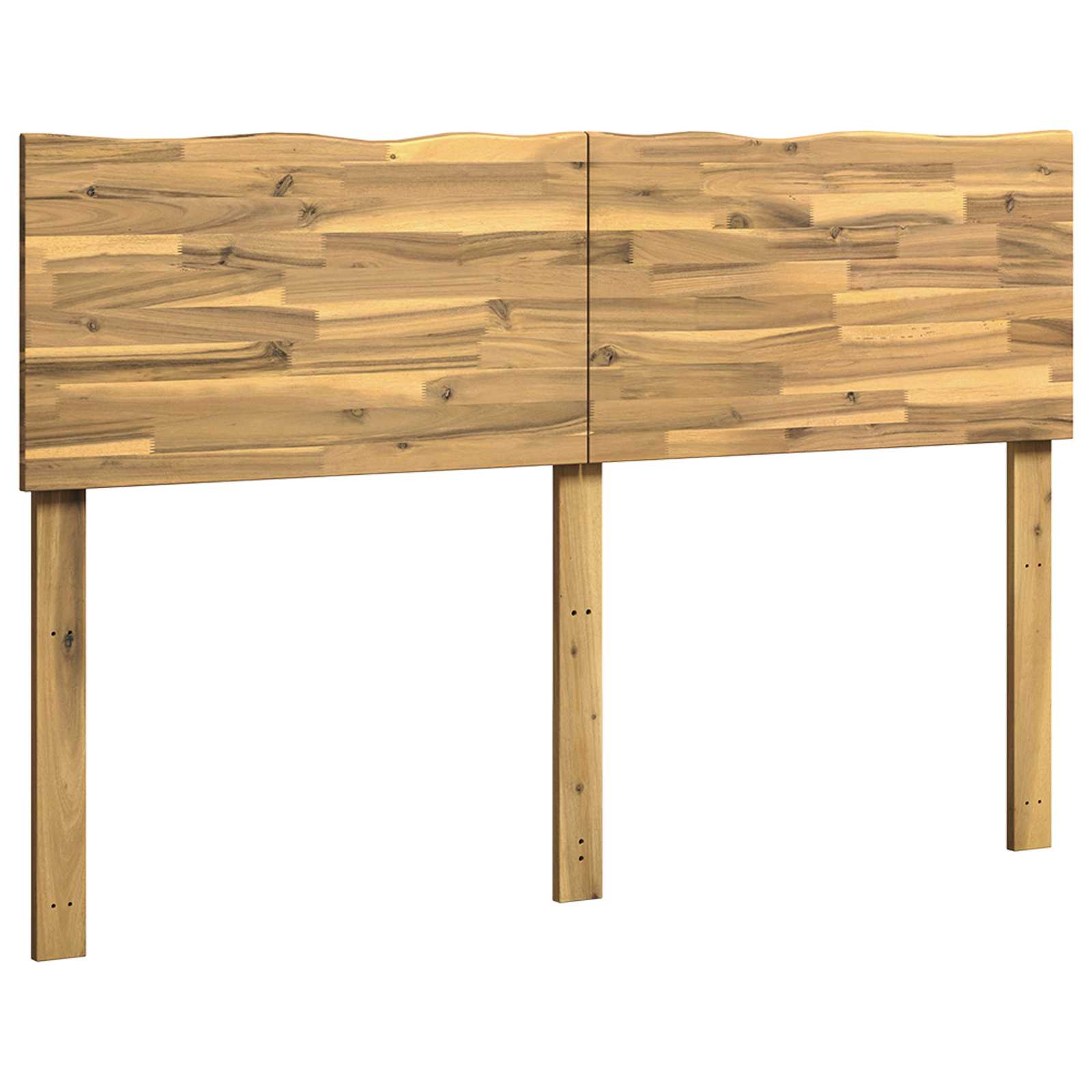 Kopfteil mit Live Edge ROSTOCK Weiß 120 cm Massivholz Akazie