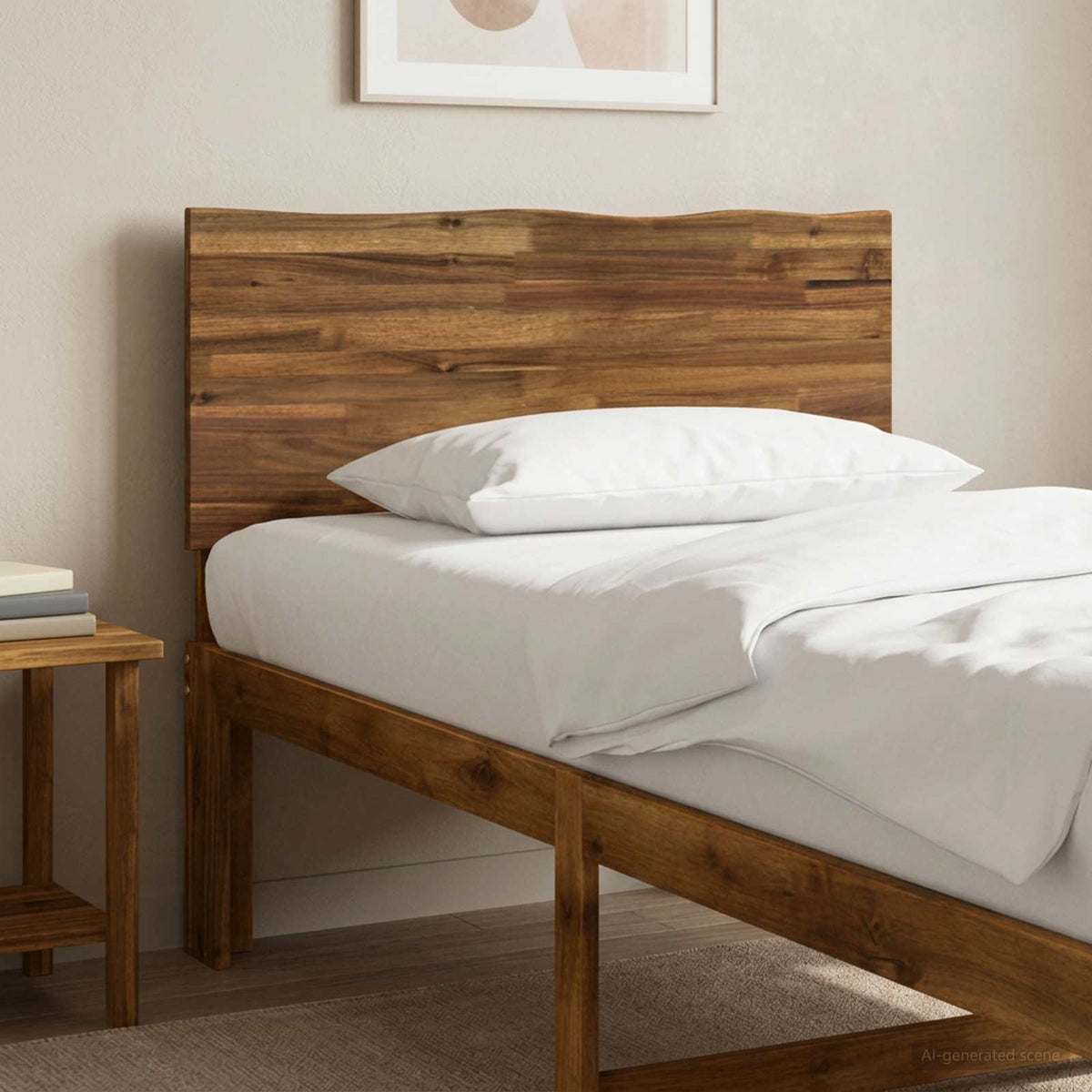 Kopfteil mit Live Edge ROSTOCK Natur 90 cm Massivholz Akazie
