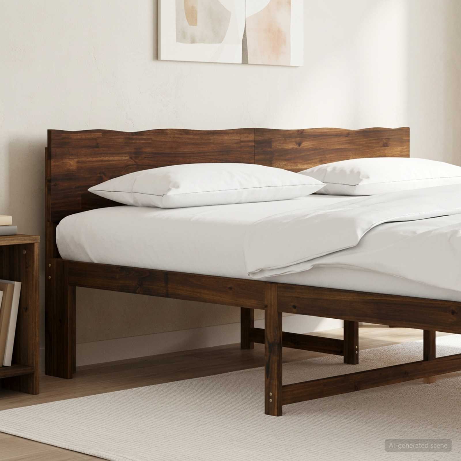 Kopfteil mit Live Edge ROSTOCK Dunkelbraun 200 cm