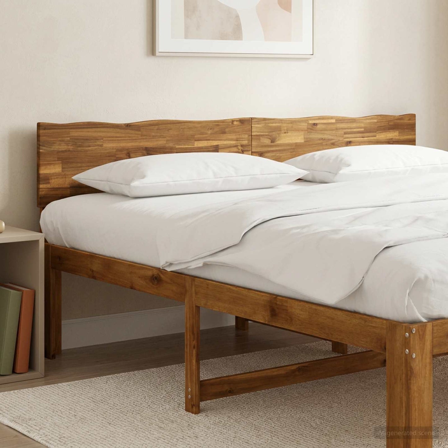 Kopfteil mit Live Edge ROSTOCK Natur 200 cm Massivholz Akazie