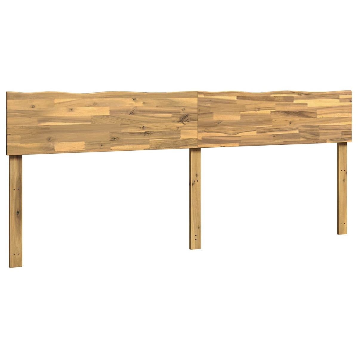Kopfteil mit Live Edge ROSTOCK Weiß 200 cm Massivholz Akazie