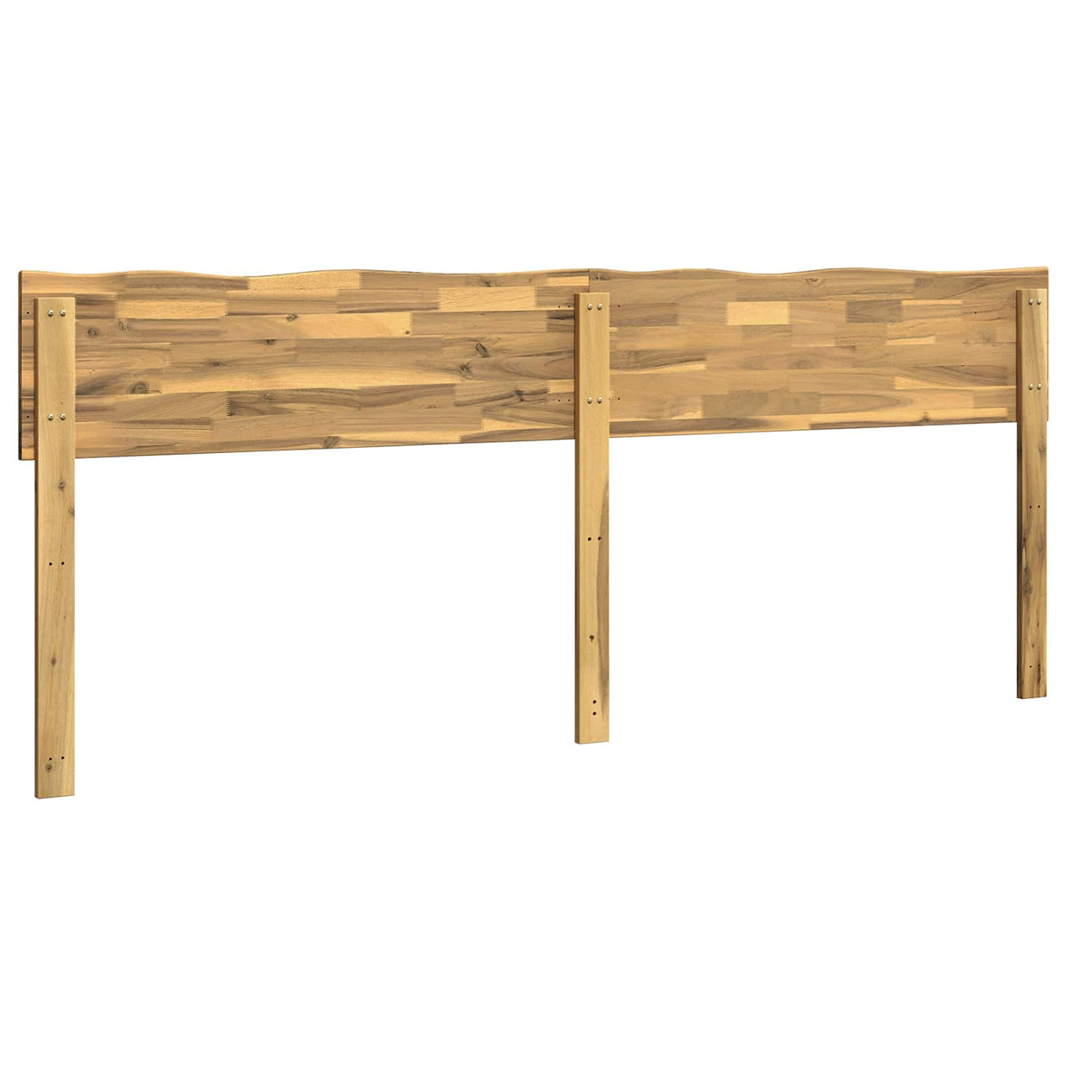 Kopfteil mit Live Edge ROSTOCK Weiß 180 cm Massivholz Akazie