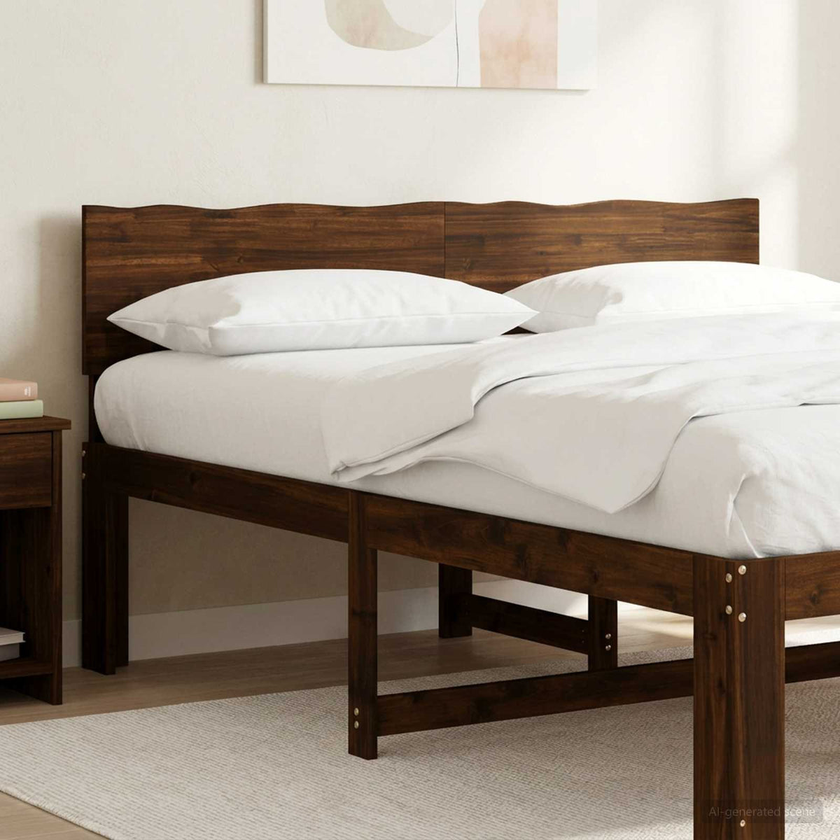 Kopfteil mit Live Edge ROSTOCK Dunkelbraun 160 cm