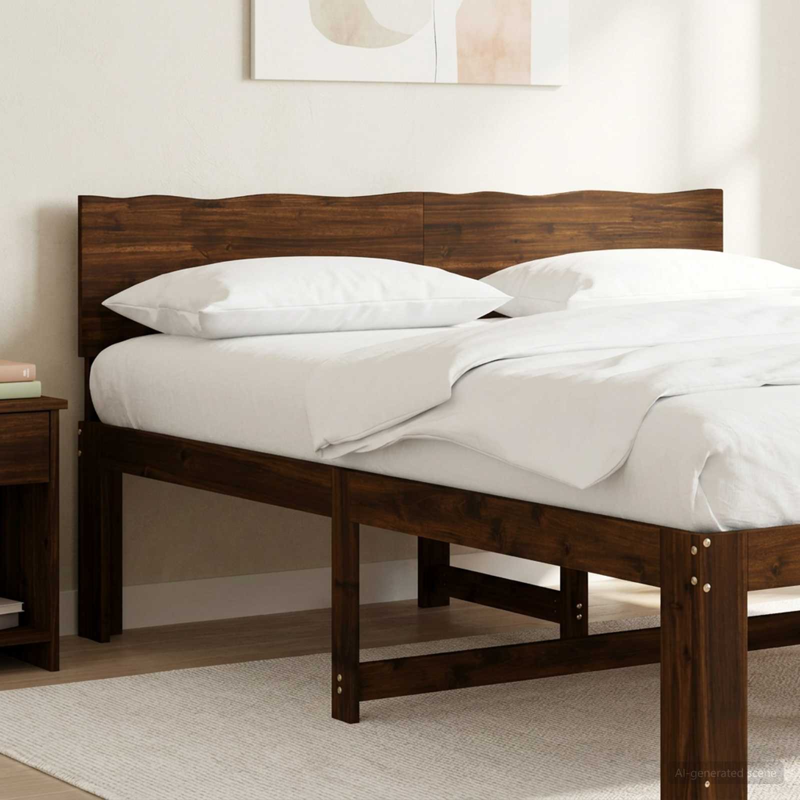 Kopfteil mit Live Edge ROSTOCK Dunkelbraun 160 cm
