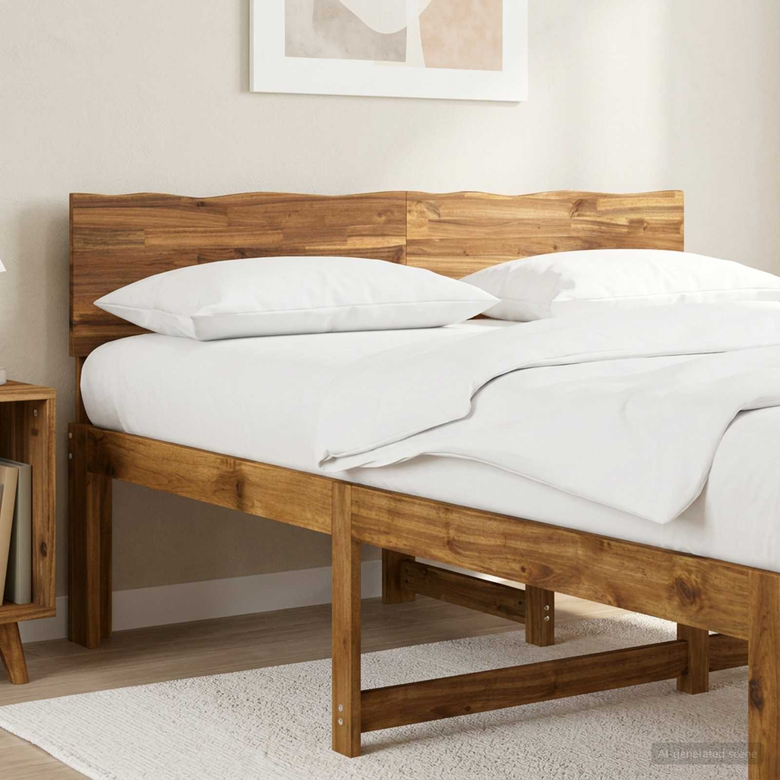 Kopfteil mit Live Edge ROSTOCK Natur 140 cm Massivholz Akazie