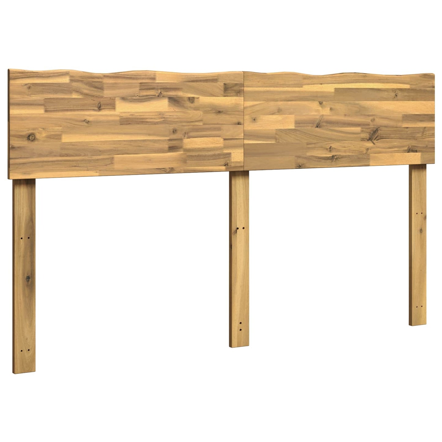 Kopfteil mit Live Edge ROSTOCK Weiß 150 cm Massivholz Akazie