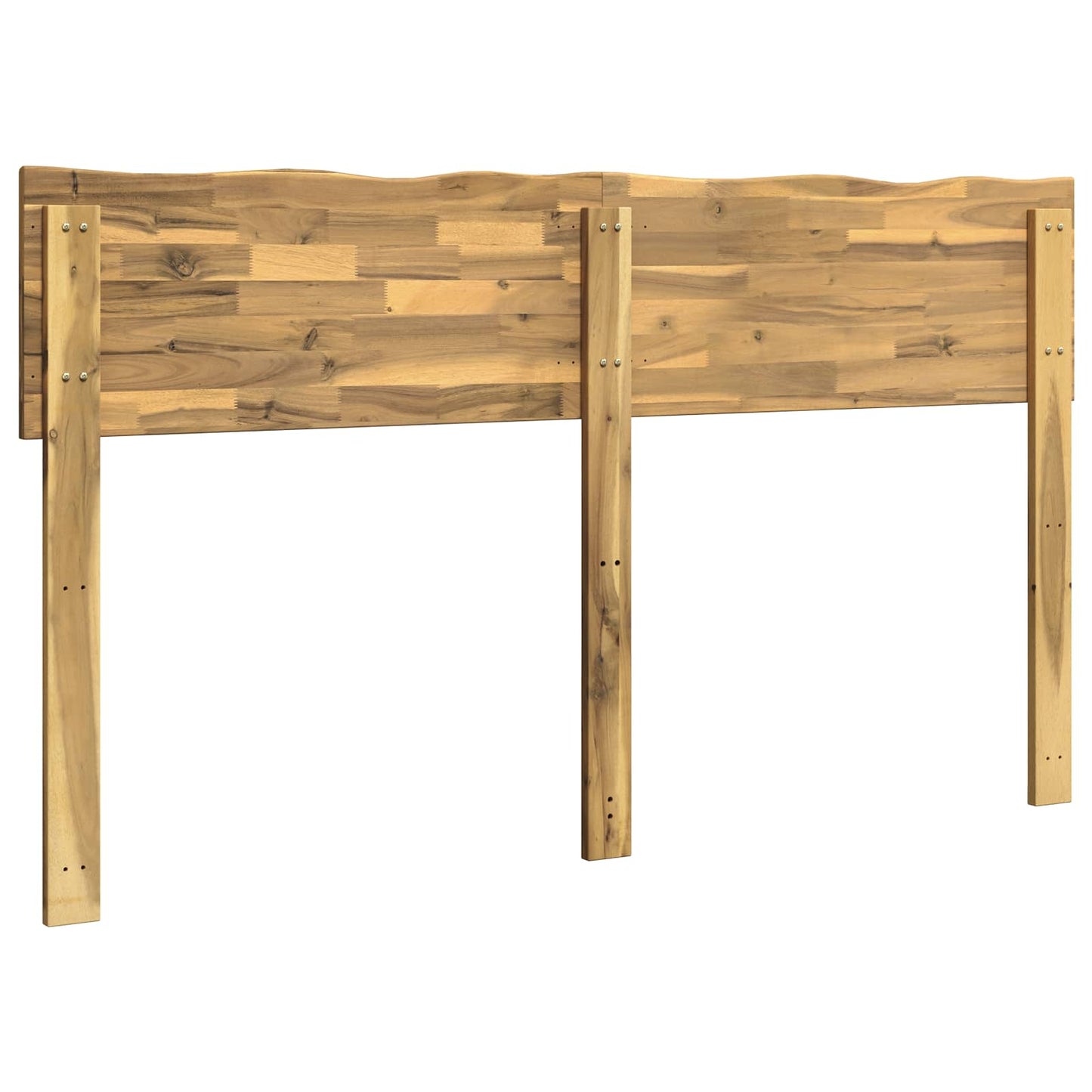 Kopfteil mit Live Edge ROSTOCK Weiß 150 cm Massivholz Akazie