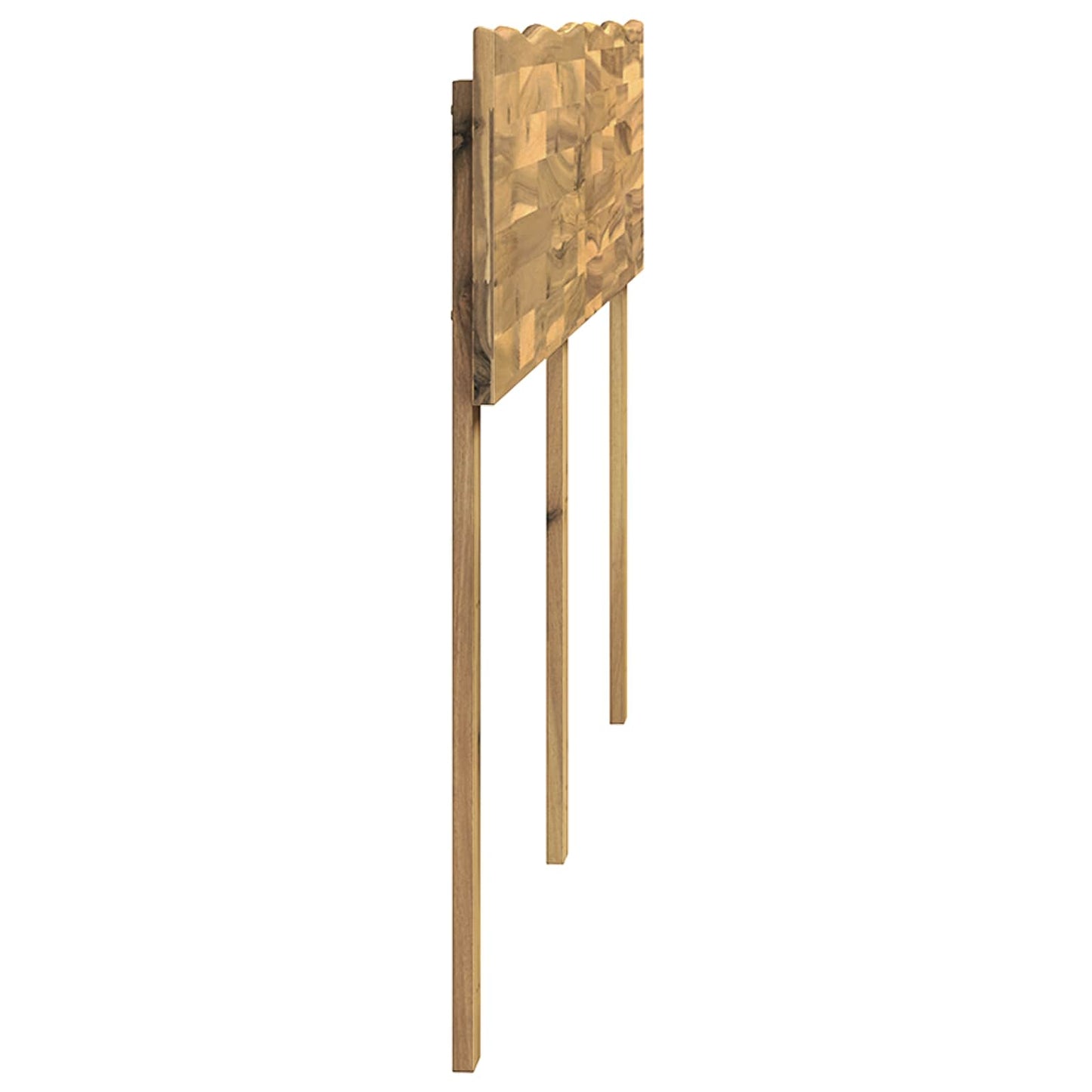 Kopfteil mit Live Edge ROSTOCK Weiß 150 cm Massivholz Akazie