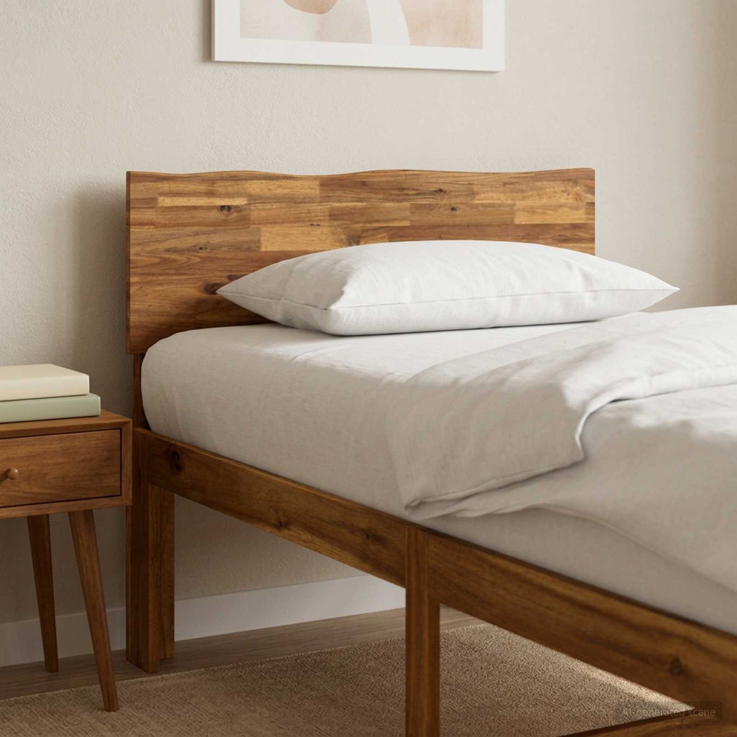 Kopfteil mit Live Edge ROSTOCK Natur 90 cm Massivholz Akazie