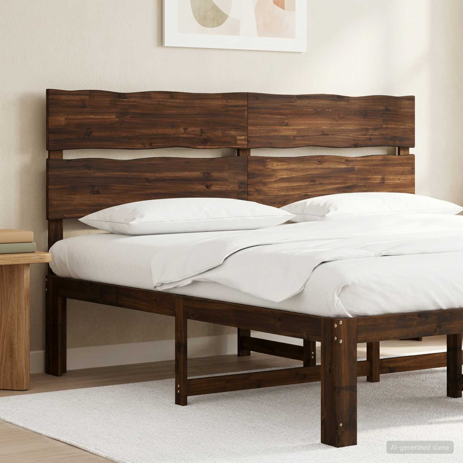 Kopfteil mit Live Edge ROSTOCK Dunkelbraun 200 cm