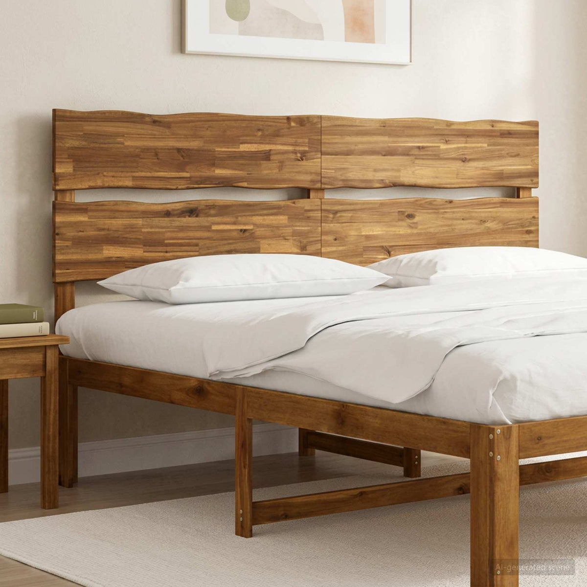 Kopfteil mit Live Edge ROSTOCK Natur 200 cm Massivholz Akazie