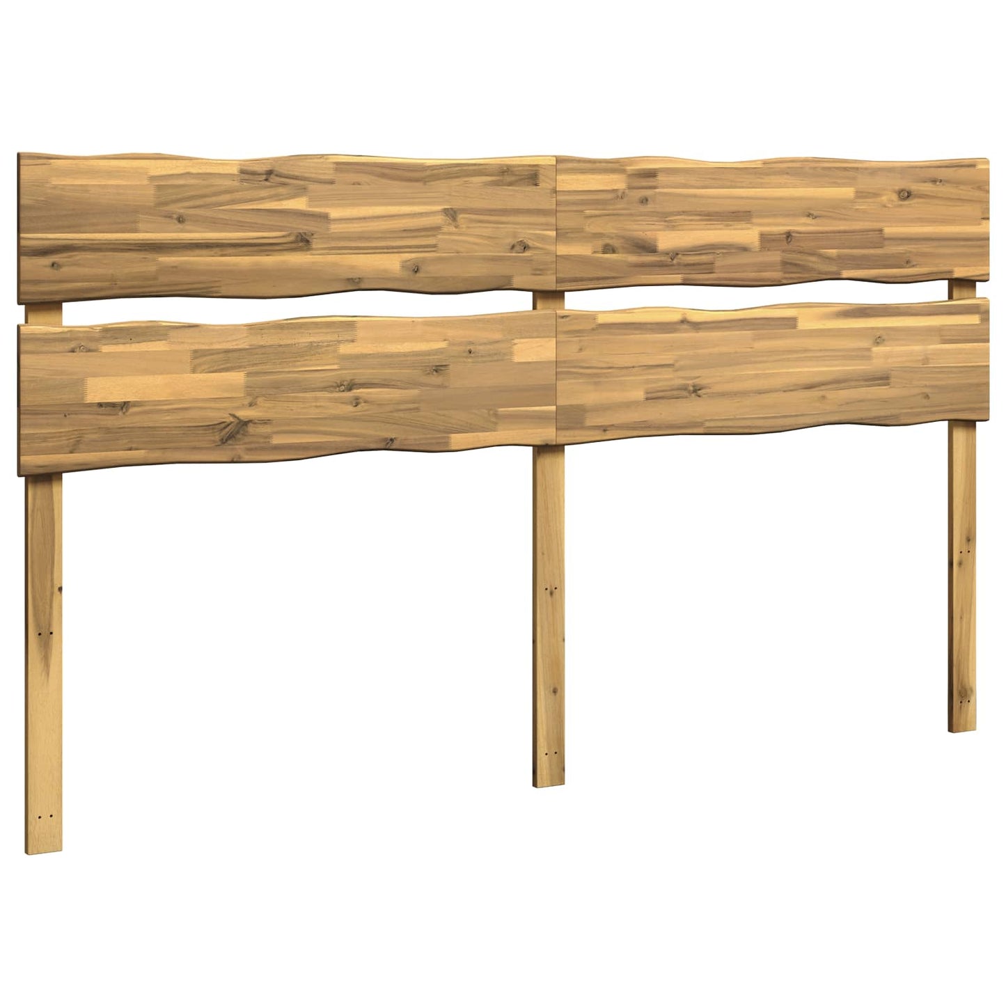 Kopfteil mit Live Edge ROSTOCK Weiß 200 cm Massivholz Akazie