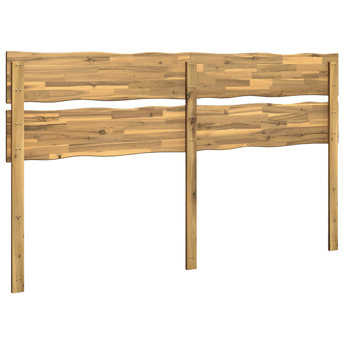 Kopfteil mit Live Edge ROSTOCK Weiß 200 cm Massivholz Akazie