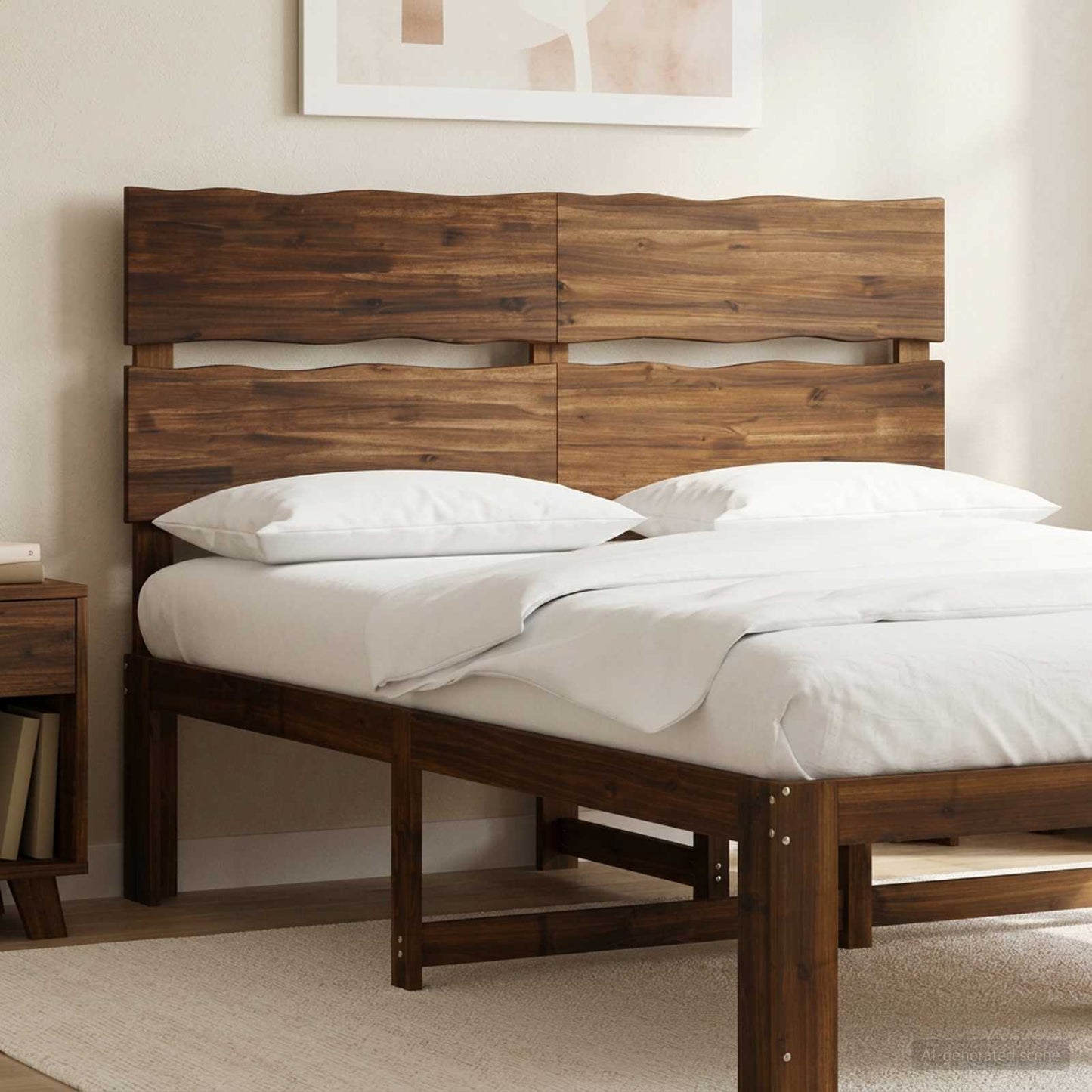 Kopfteil mit Live Edge ROSTOCK Dunkelbraun 150 cm