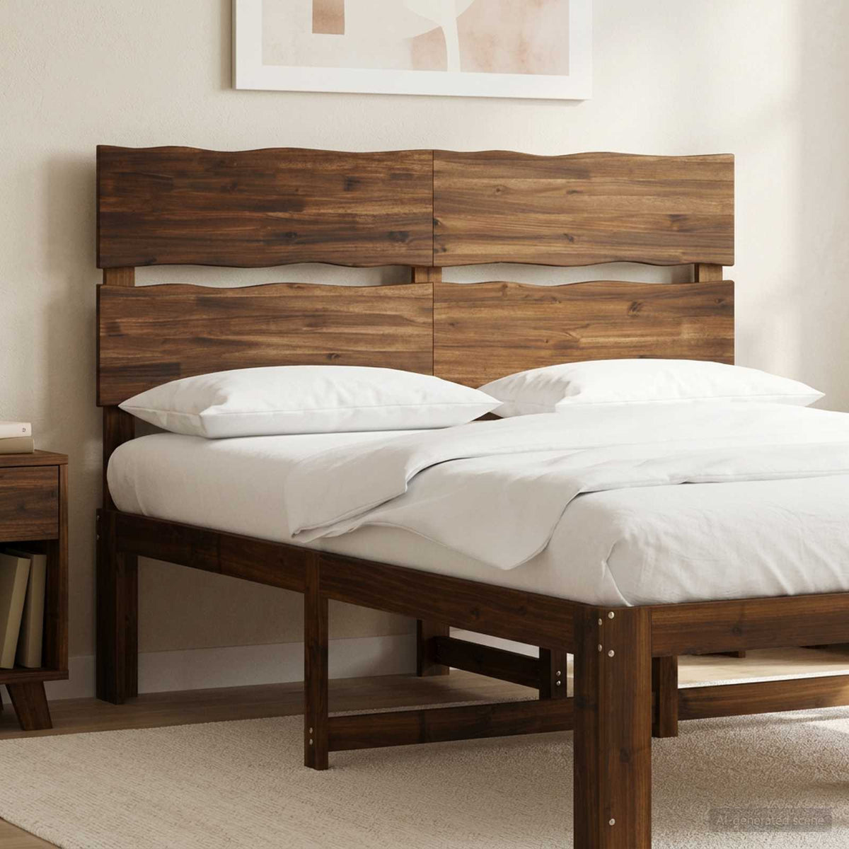 Kopfteil mit Live Edge ROSTOCK Dunkelbraun 160 cm