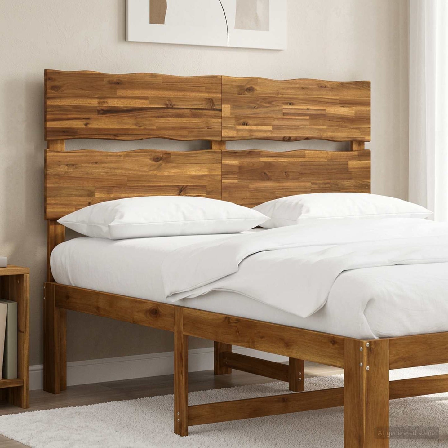 Kopfteil mit Live Edge ROSTOCK Natur 120 cm Massivholz Akazie