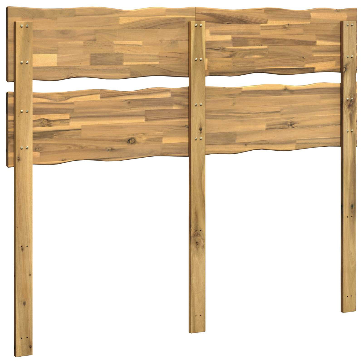 Kopfteil mit Live Edge ROSTOCK Weiß 140 cm Massivholz Akazie
