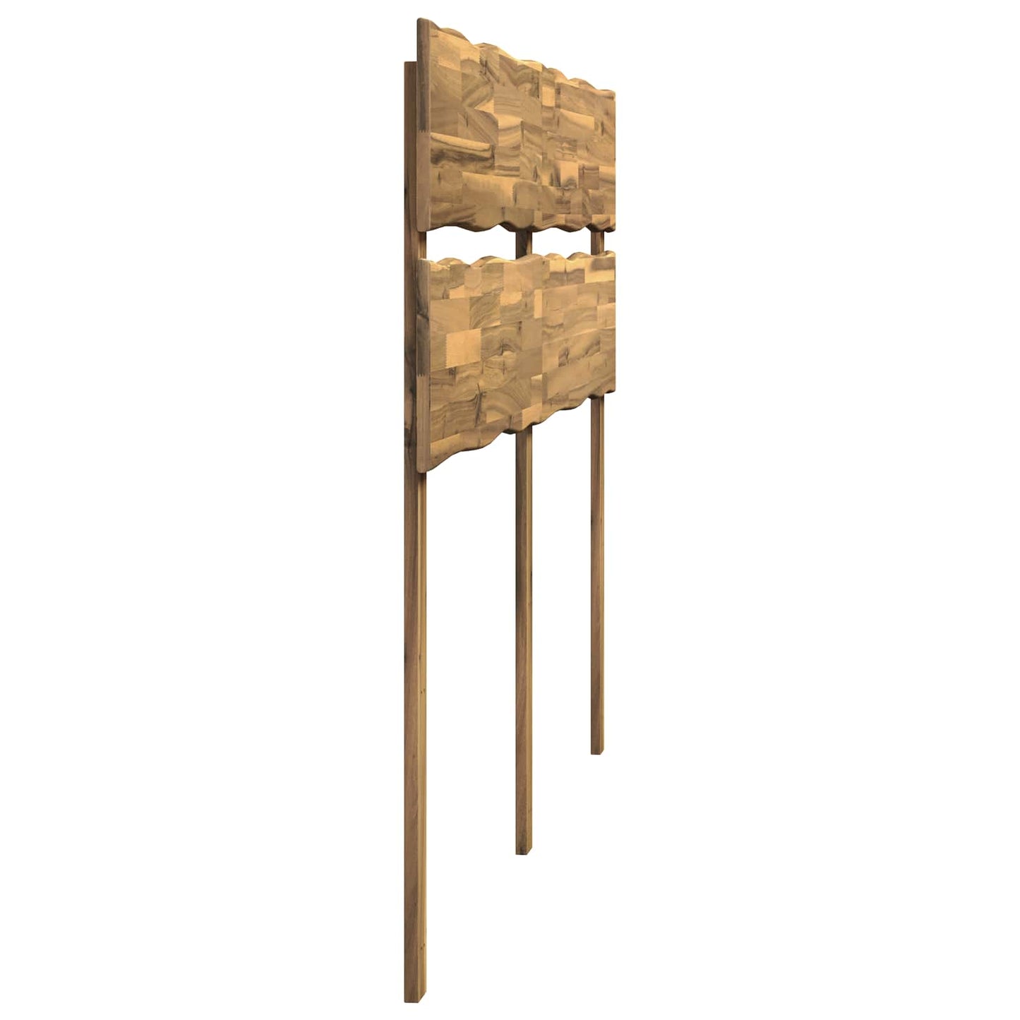 Kopfteil mit Live Edge ROSTOCK Weiß 135 cm Massivholz Akazie