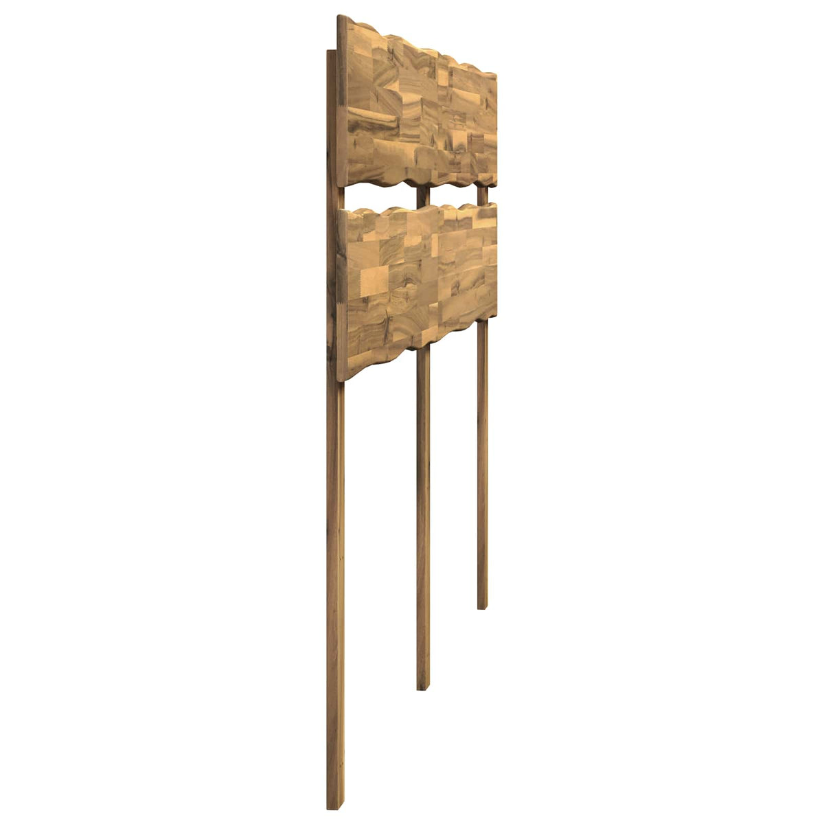 Kopfteil mit Live Edge ROSTOCK Weiß 135 cm Massivholz Akazie
