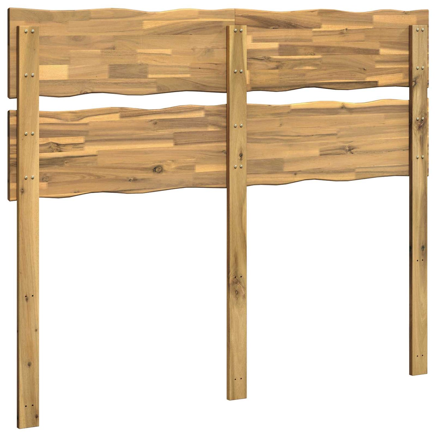 Kopfteil mit Live Edge ROSTOCK Weiß 120 cm Massivholz Akazie