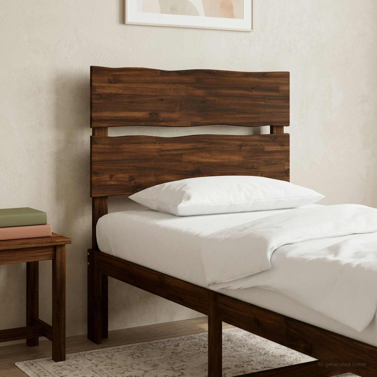 Kopfteil mit Live Edge ROSTOCK Dunkelbraun 90 cm