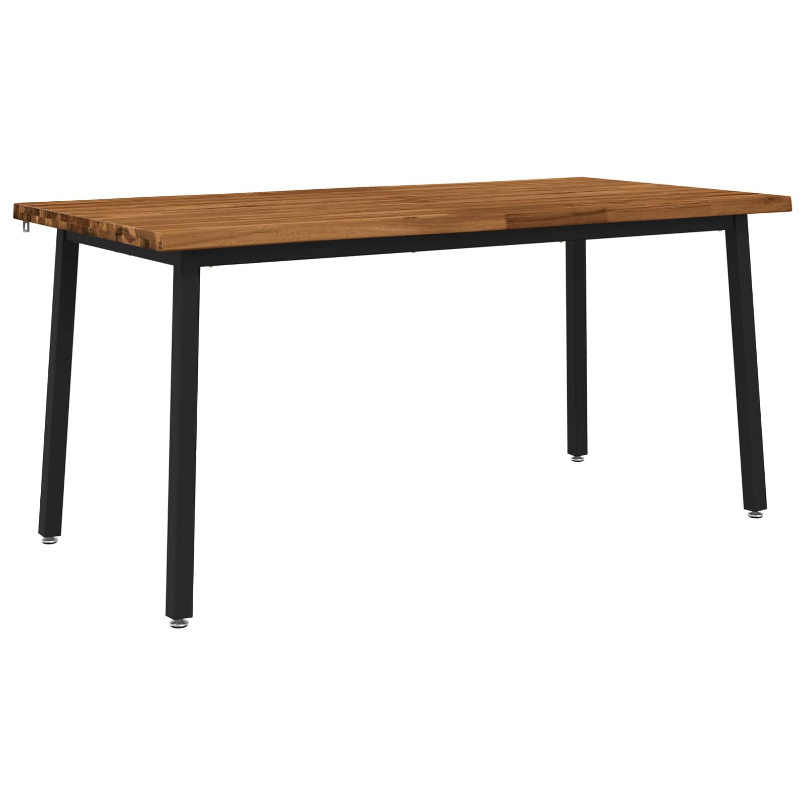 Live Edge Esstisch 160 x 80 x 75 cm Massivholz Akazie Natur