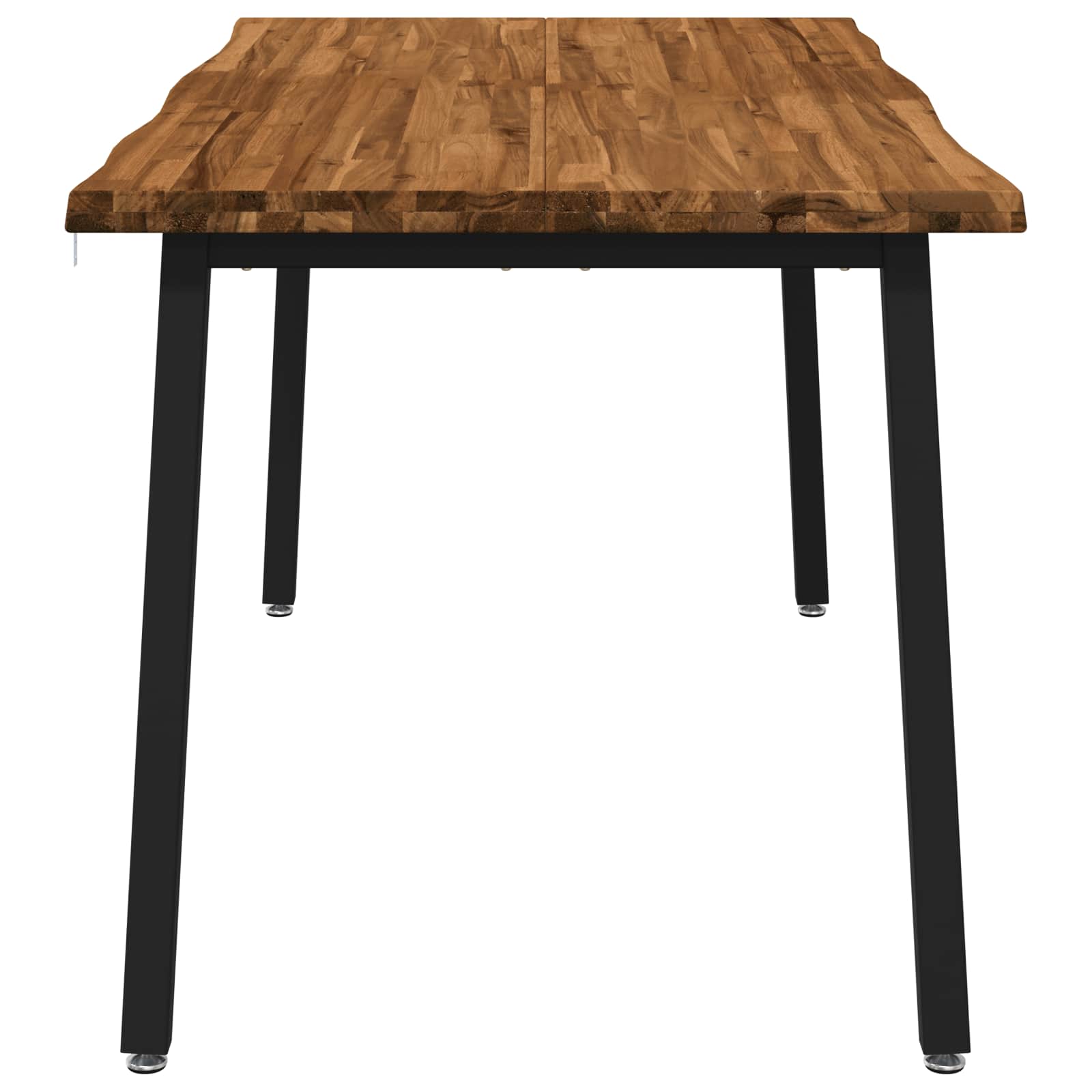 Live Edge Esstisch 160 x 80 x 75 cm Massivholz Akazie Natur
