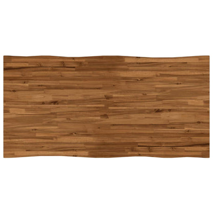 Live Edge Esstisch 160 x 80 x 75 cm Massivholz Akazie Natur