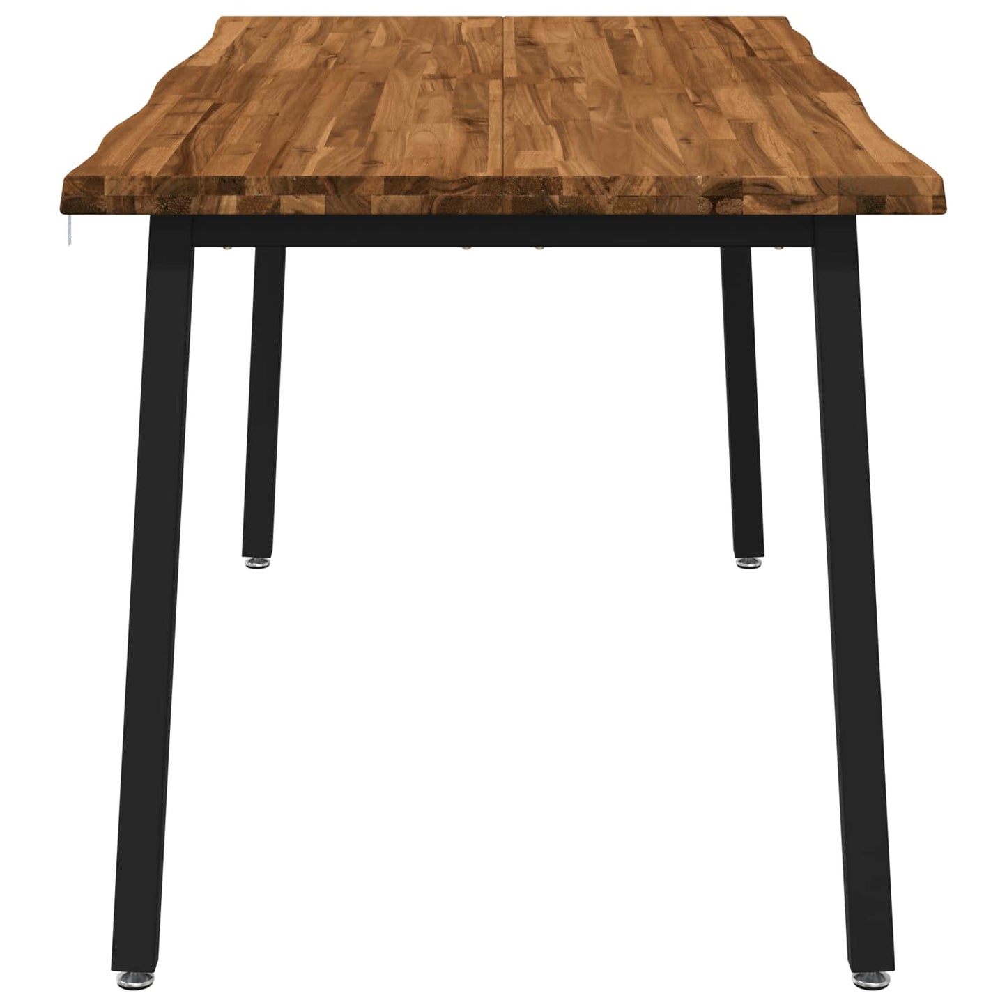 Live Edge Esstisch 140 x 90 x 75 cm Massivholz Akazie Natur