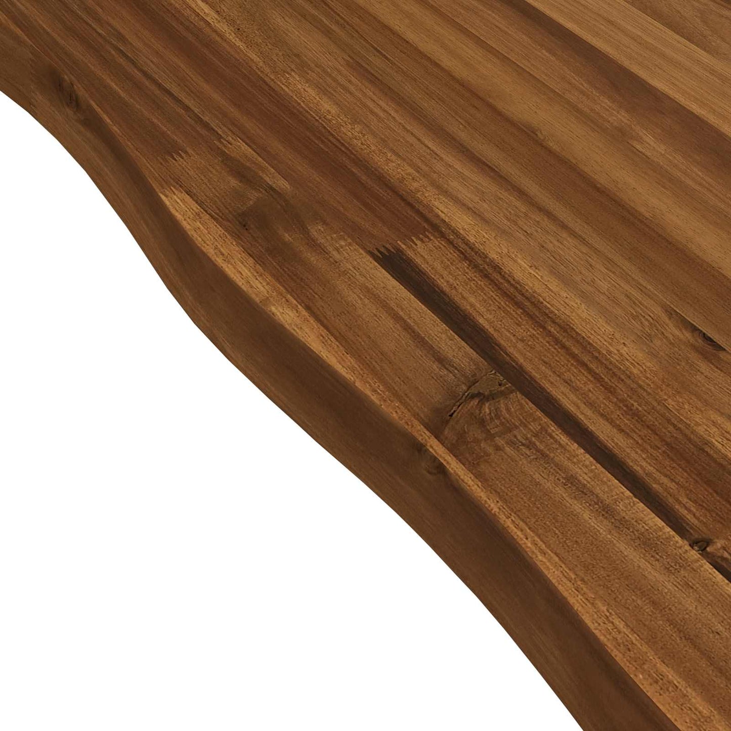 Live Edge Esstisch 160 x 90 x 75 cm Massivholz Akazie Natur
