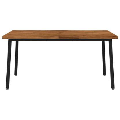 Live Edge Esstisch 160 x 90 x 75 cm Massivholz Akazie Natur