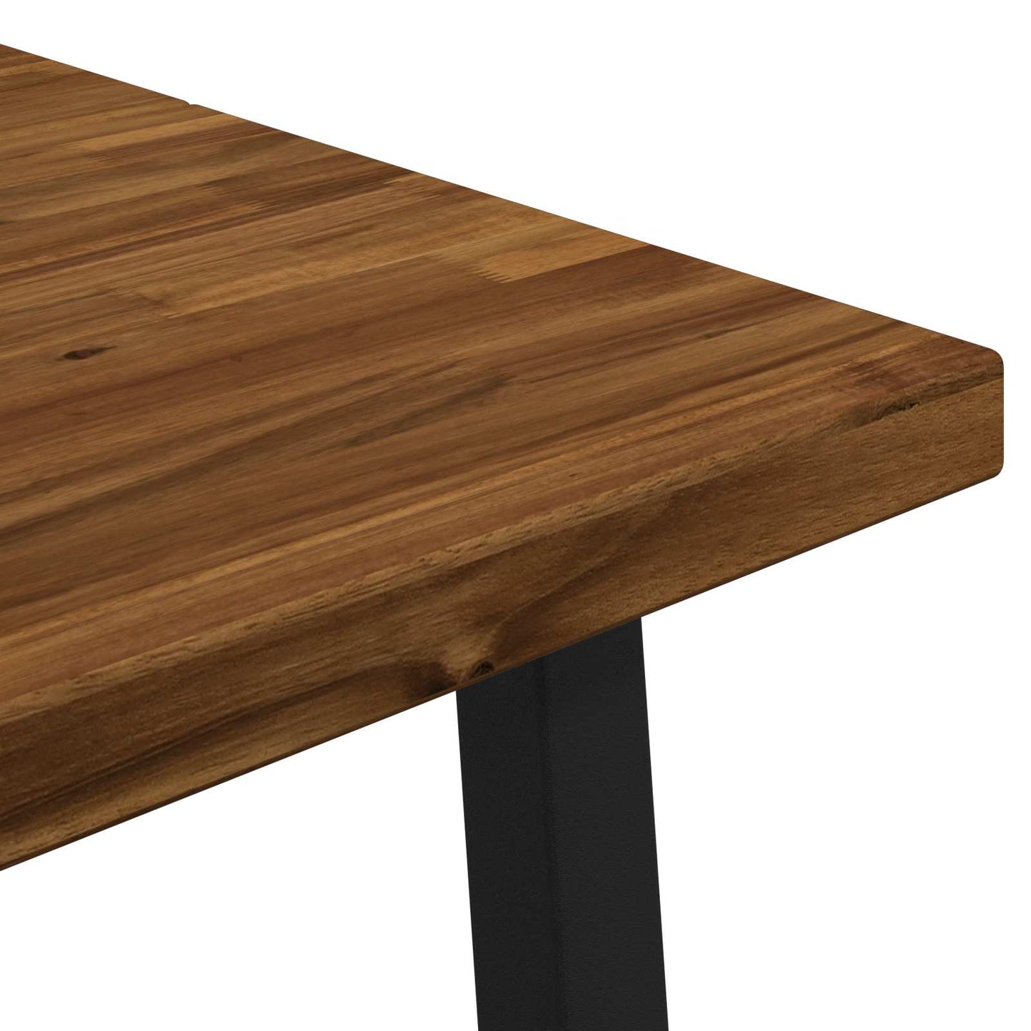 Quadratischer Esstisch 160 x 70 x 75 cm Massivholz Akazie Natur