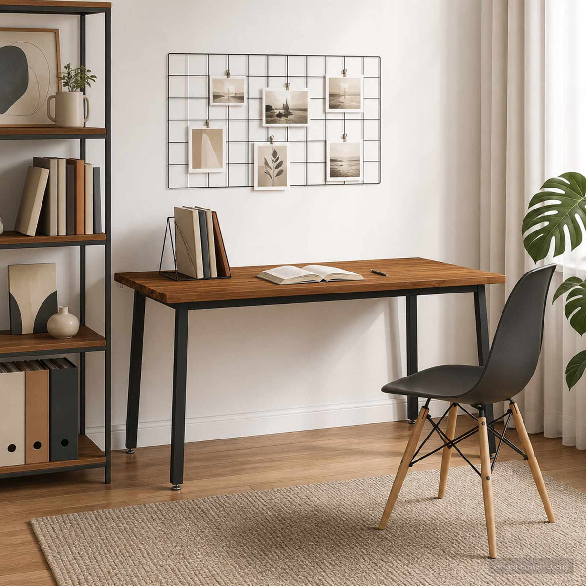Quadratischer Esstisch 160 x 90 x 75 cm Massivholz Akazie Natur