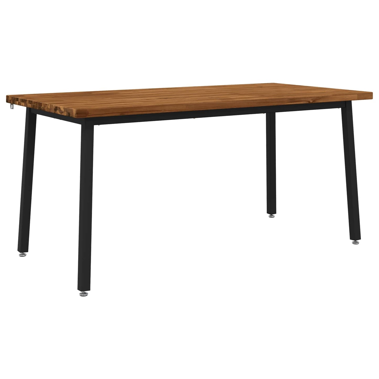 Quadratischer Esstisch 160 x 80 x 75 cm Massivholz Akazie Natur
