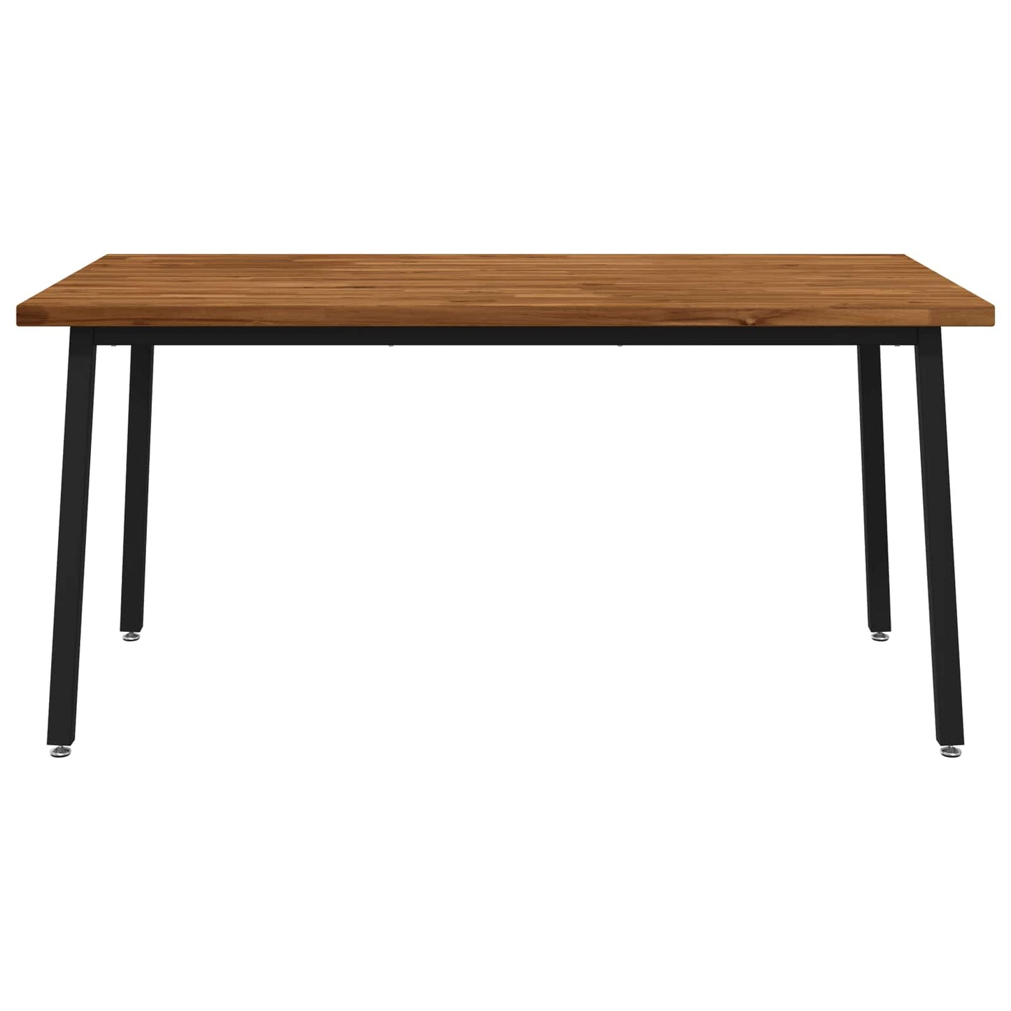 Quadratischer Esstisch 160 x 80 x 75 cm Massivholz Akazie Natur