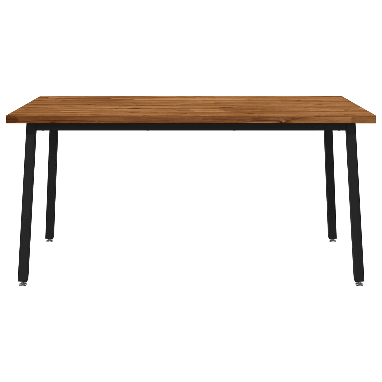 Quadratischer Esstisch 160 x 80 x 75 cm Massivholz Akazie Natur