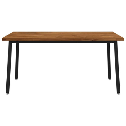 Quadratischer Esstisch 160 x 80 x 75 cm Massivholz Akazie Natur