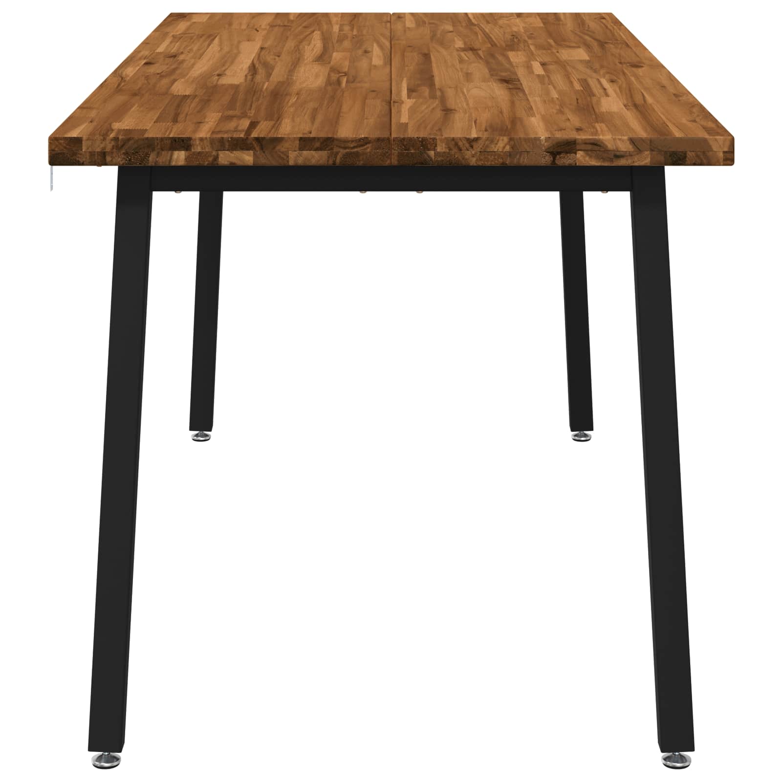 Quadratischer Esstisch 160 x 80 x 75 cm Massivholz Akazie Natur