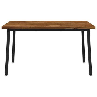 Quadratischer Esstisch 140 x 90 x 75 cm Massivholz Akazie Natur