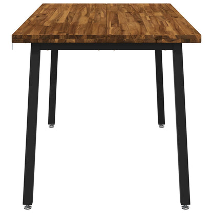 Quadratischer Esstisch 140 x 90 x 75 cm Massivholz Akazie Natur