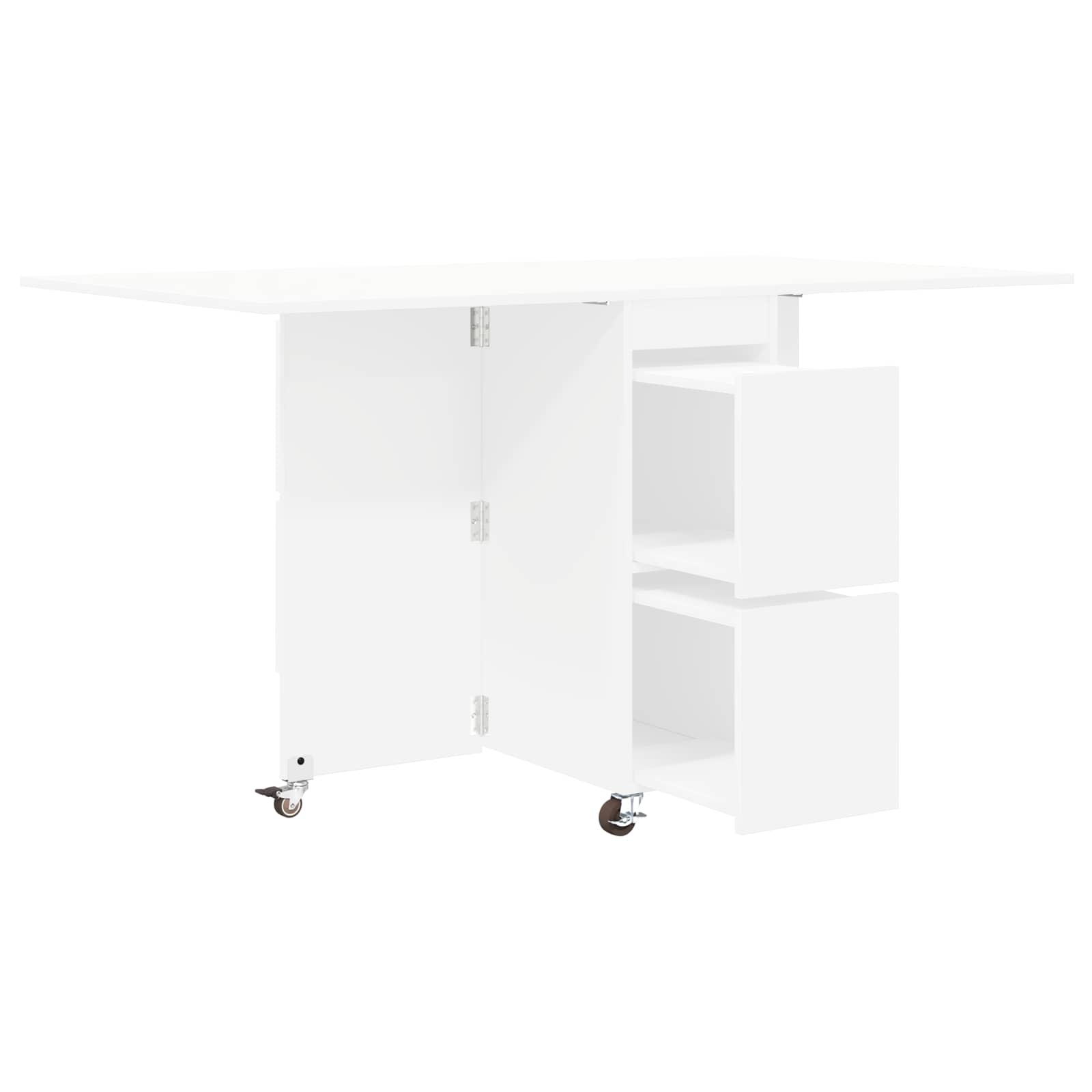 Esstisch 140 x 80 x 77 cm Holzwerkstoff Weiß Rechtwinklig