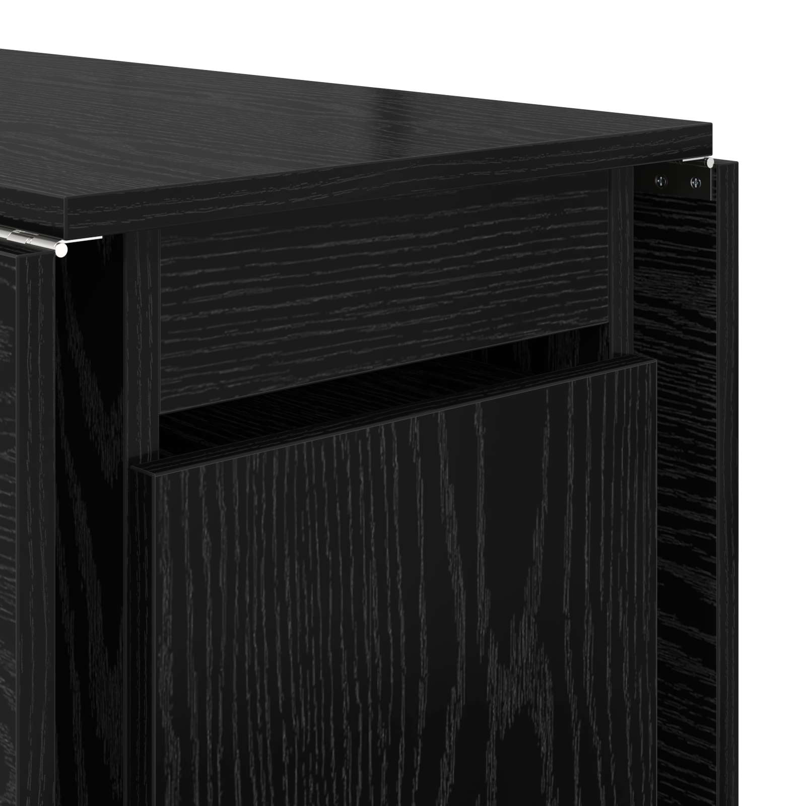 Esstisch 140 x 80 x 77 cm Holzwerkstoff Schwarze Eiche