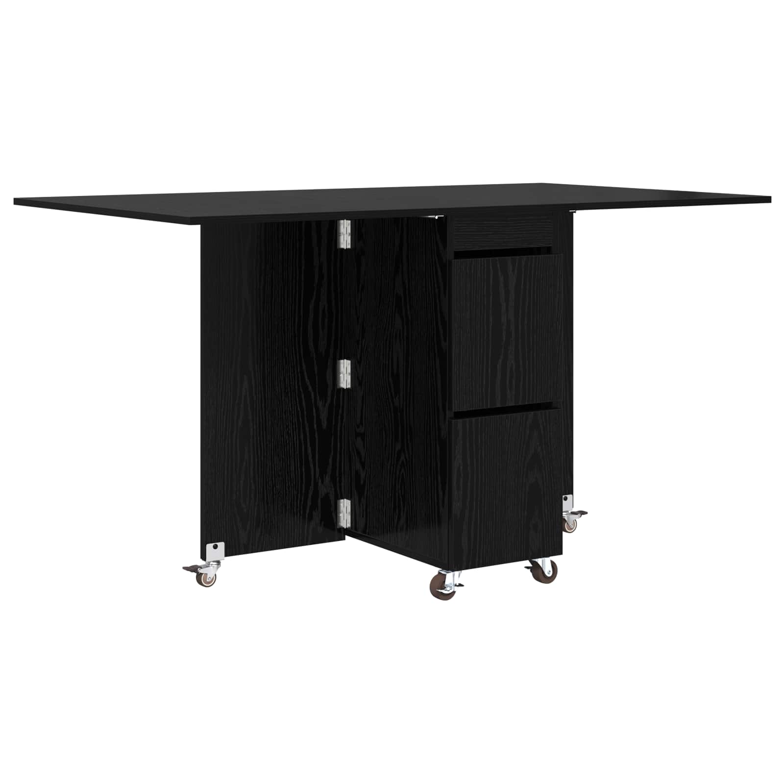 Esstisch 140 x 80 x 77 cm Holzwerkstoff Schwarze Eiche