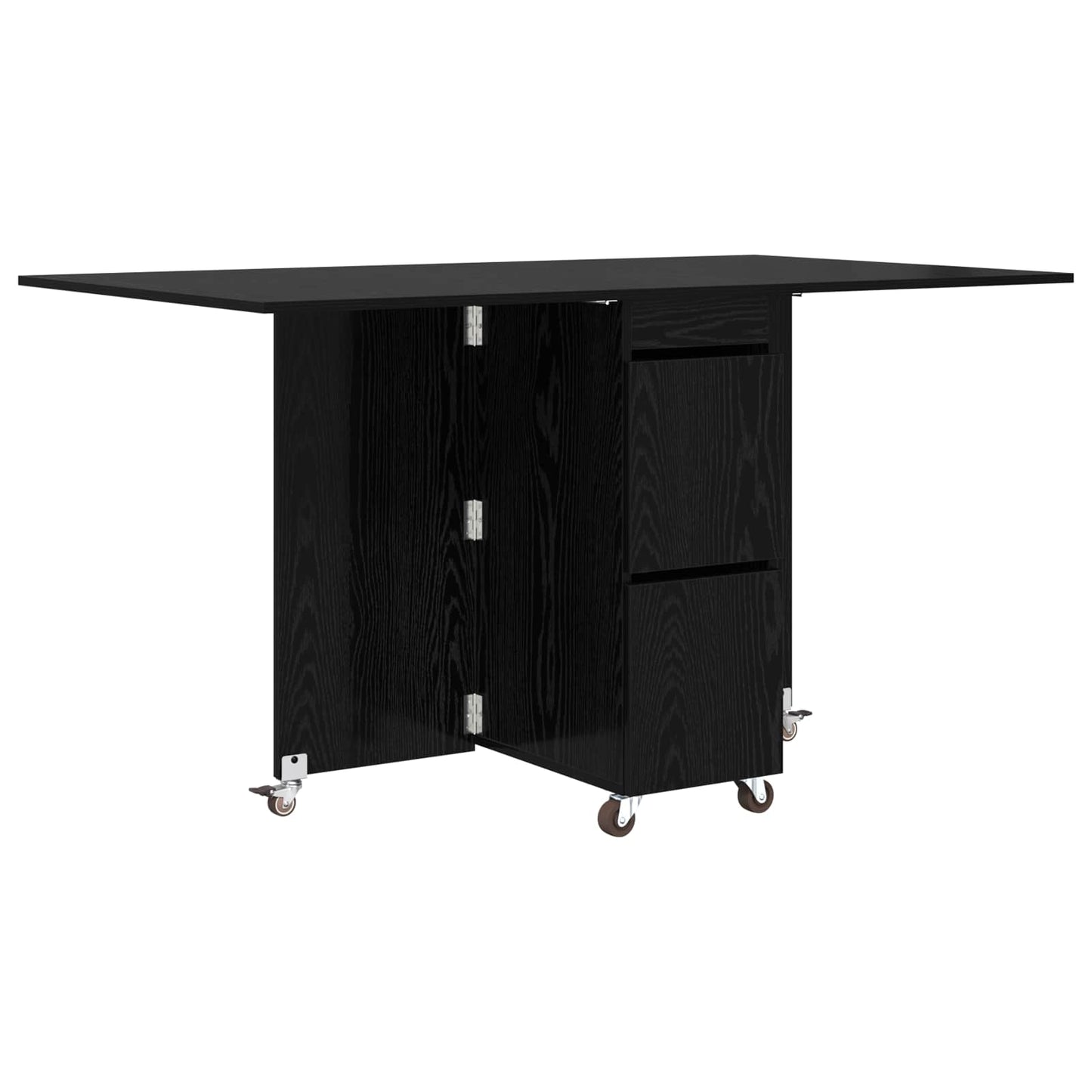 Esstisch 140 x 80 x 77 cm Holzwerkstoff Schwarze Eiche