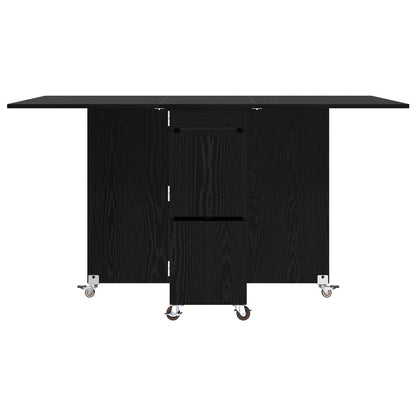 Esstisch 140 x 80 x 77 cm Holzwerkstoff Schwarze Eiche