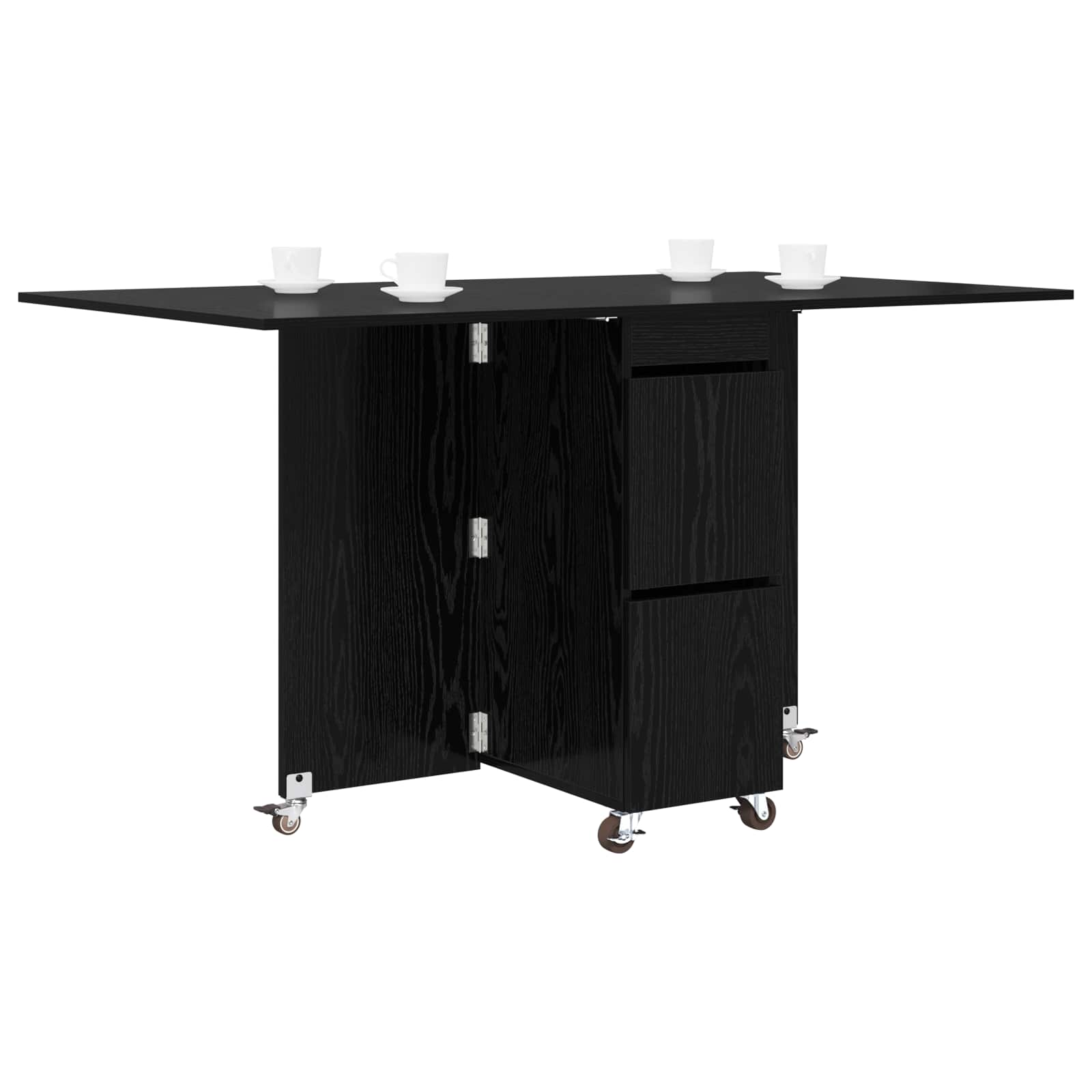 Esstisch 140 x 80 x 77 cm Holzwerkstoff Schwarze Eiche