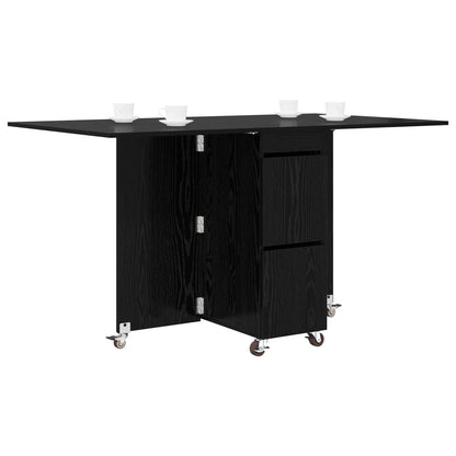 Esstisch 140 x 80 x 77 cm Holzwerkstoff Schwarze Eiche